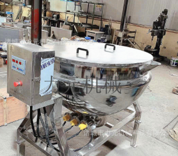 定制鹵煮攪拌夾層鍋 麻辣鴨貨鹵煮設(shè)備 火鍋底料醬料可傾斜夾層鍋