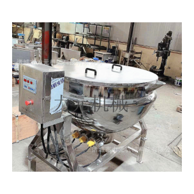 定制鹵煮攪拌夾層鍋 麻辣鴨貨鹵煮設(shè)備 火鍋底料醬料可傾斜夾層鍋