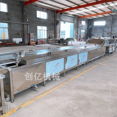 新型丸子漂燙蒸煮流水線設(shè)備 廠家直供大小型號金針菇巴氏殺菌線