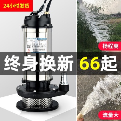 潛水泵220v污水泵家用抽水泵小型井水高揚(yáng)程農(nóng)用灌溉排污泵抽水機(jī)