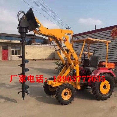 農(nóng)用抓木抓草機小型柴油動力的鏟車一機兩用的輪式裝載車