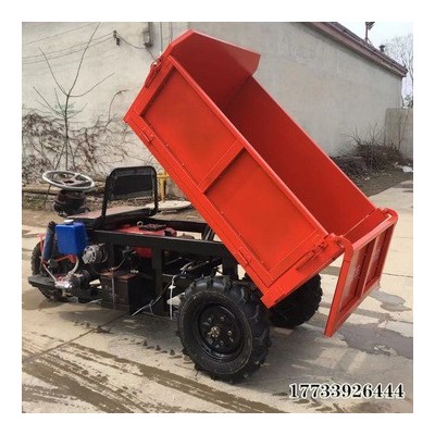 柴油三輪車農用車小型工程電動建筑工地農用運輸車自卸爬坡翻斗車