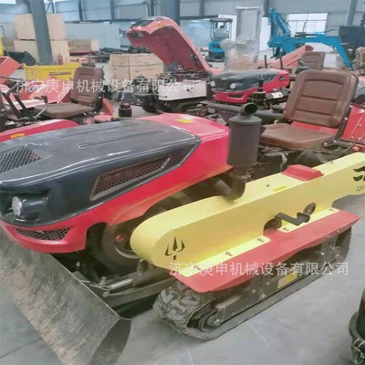 乘坐式履帶式微耕機 自走式田園管理機 遙控開溝回填除草旋耕機