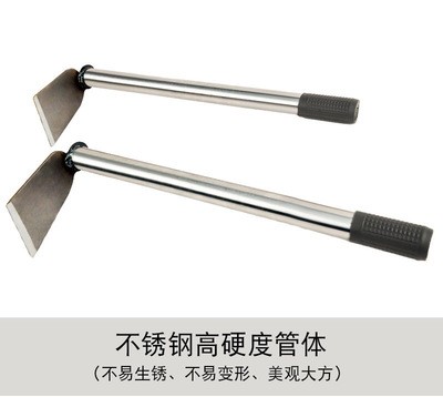 黑手柄不銹鋼兩用耙不銹鋤頭花園兩用鋤園林兩頭忙自產(chǎn)自銷(xiāo)耙子