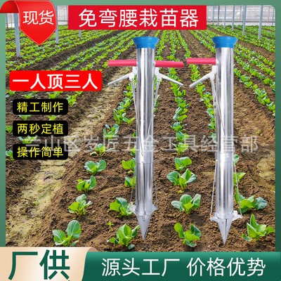 加厚不銹鋼栽苗器 辣椒蔬菜瓜苗種植移栽移苗種苗機(jī) 秒栽定植工具