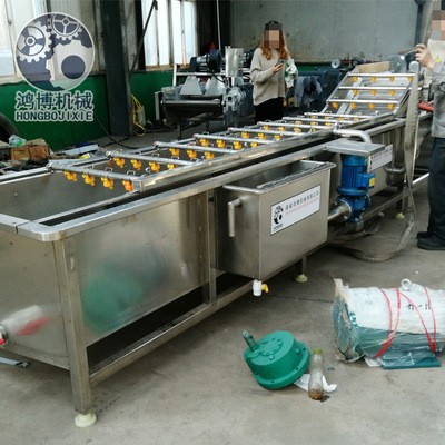 大型氣泡清洗機定制加工 食品廠用清洗線 推薦鴻博清洗機