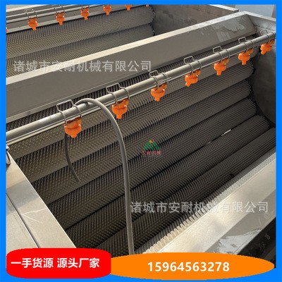 火燒豬頭毛刷清洗機 自動出料毛輥清洗設(shè)備 洗豬耳朵機器 安耐