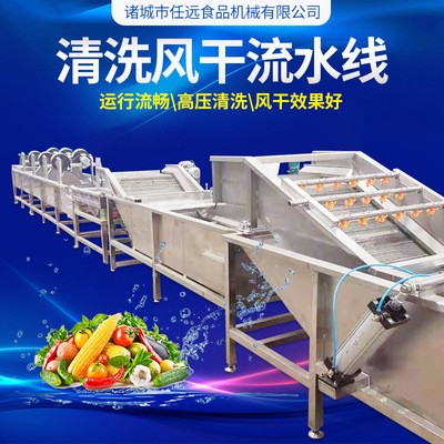 供應(yīng)全自動果蔬清洗機不銹鋼蔬菜清洗流水線淋噴式清洗風(fēng)干流水線
