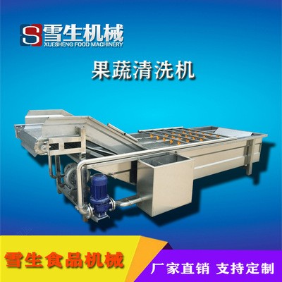 大型清洗蔬菜氣泡清洗機(jī) 定制型號(hào)不銹鋼連續(xù)果蔬氣泡清洗機(jī) 熱銷