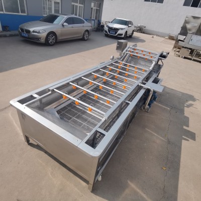 全自動果蔬蔬菜清洗機(jī) 氣泡式噴淋豆角蘿卜清洗機(jī) 洗菜機(jī)設(shè)備