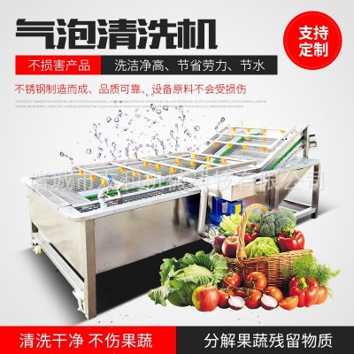 全自動(dòng)翻浪式氣泡清洗機(jī)水果山楂清洗風(fēng)干線大棗高壓噴淋清洗機(jī)