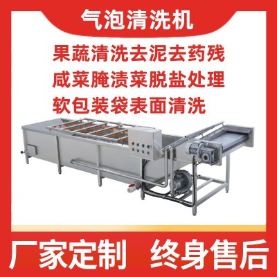 中藥果蔬清洗機(jī)氣泡清洗機(jī)去泥去藥殘 咸菜脫鹽機(jī) 軟包裝袋洗袋機(jī)