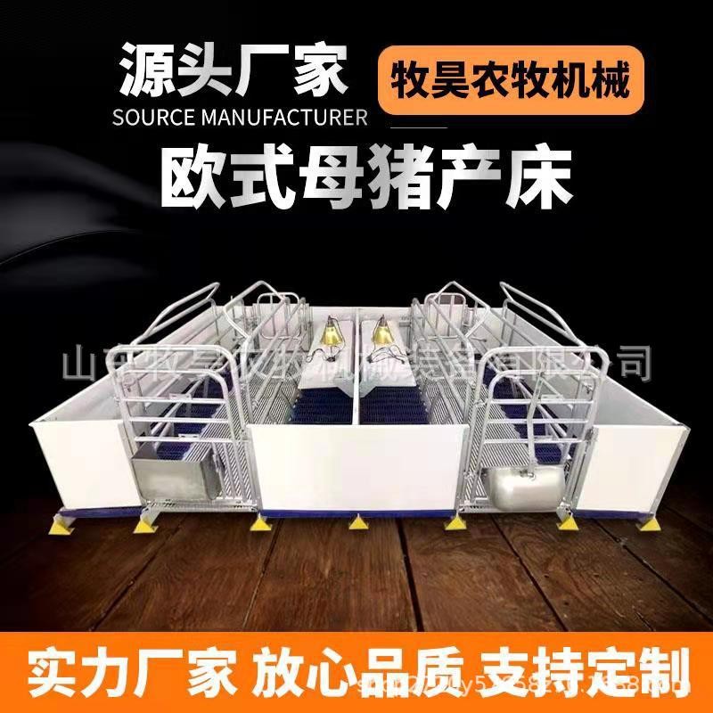 歐式熱鍍鋅雙體母豬產(chǎn)床熱浸鋅豬用保育床三棱剛PVC圍欄豬用產(chǎn)床
