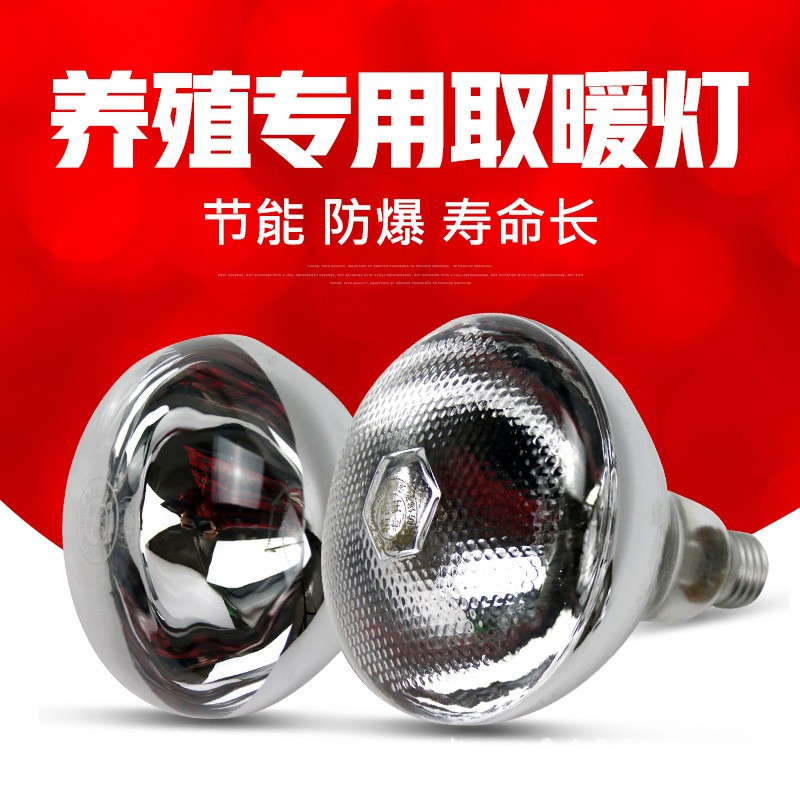 加厚麻面畜牧保溫?zé)襞莘浪辣t外線仔豬燈泡豬用養(yǎng)殖取暖燈泡
