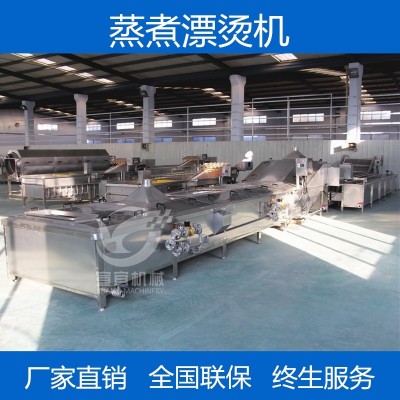 專業(yè)生產(chǎn)大型米粉米線蒸煮漂燙機 全自動粉絲粉條蒸煮漂燙流水線