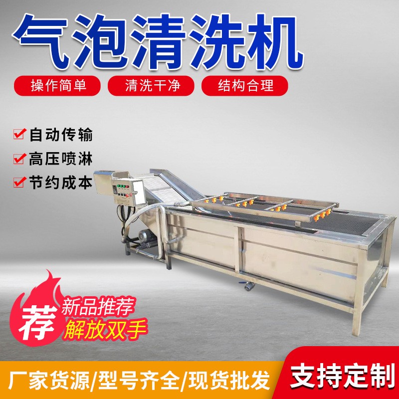 南瓜氣泡蔬菜清洗機 番茄豆角果蔬清洗設(shè)備 商用全自動蔬菜清洗線