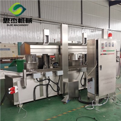 帶魚油炸機(jī) 魚罐頭油炸生產(chǎn)設(shè)備 魚類油炸流水線 思杰廠家制作