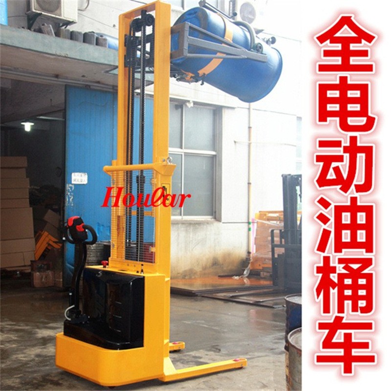 專業(yè)YL520電動(dòng)油桶倒料翻轉(zhuǎn)車全自動(dòng)油桶搬運(yùn)傾倒油罐堆高倒料車