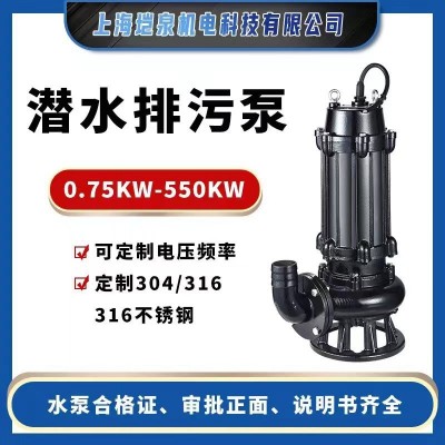 WQ無(wú)堵塞污水泵農(nóng)用工程排污泵 潛污泵 抽水機(jī)潛水泵上海人民