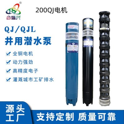 源頭工廠 QJ200深井潛水泵農(nóng)用加壓抽水泵灌溉泵高揚(yáng)程深水泵電機(jī)