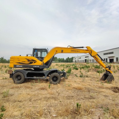 興皓120 中型輪式挖掘機(jī) 炮頭機(jī) 挖土方 抓羊皮 抓麥秸 上料機(jī)