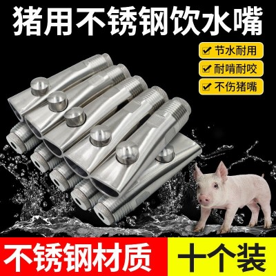 豬場(chǎng)設(shè)備豬用飲水器不銹鋼豬飲水嘴豬喝水的咬嘴豬嘴自動(dòng)喂水器