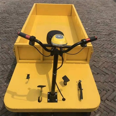 成德 不銹鋼電動手推車 手推萬向輪電動 拉磚用三輪平板車