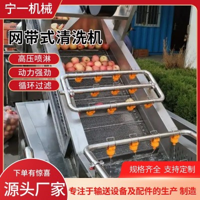 全自動氣泡清洗機(jī)多功能果蔬噴淋式洗菜機(jī)不銹鋼網(wǎng)帶式果蔬清洗機(jī)