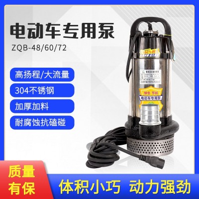 電動車不銹鋼直流潛水泵大流量高揚(yáng)程灌溉泵電瓶車抽水泵抽水機(jī)