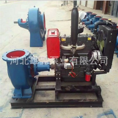 12寸臥式混流泵300HW-8農(nóng)田灌溉大流量防汛排澇泵 柴油機混流水泵