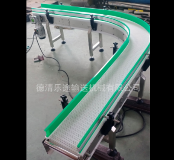 食品塑料網(wǎng)帶轉(zhuǎn)彎輸送機(jī)塑料網(wǎng)鏈輸送機(jī) 可定做