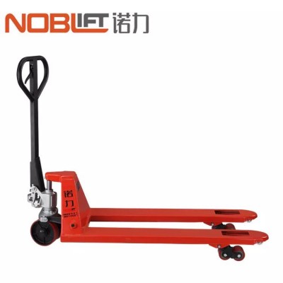 諾力叉車手動(dòng)液壓托盤搬運(yùn)車2噸3噸5噸板車地牛鏟車拖車