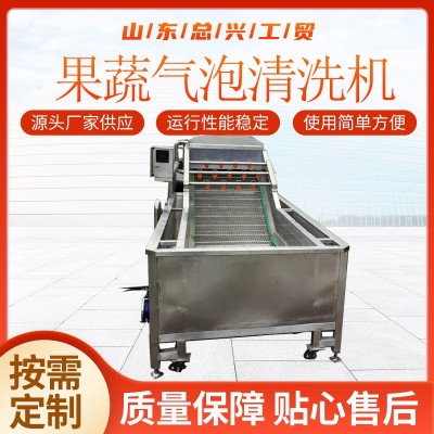 總興裙帶菜不銹鋼清洗機 果蔬氣泡清洗設(shè)備 海帶扣高壓噴淋清洗機