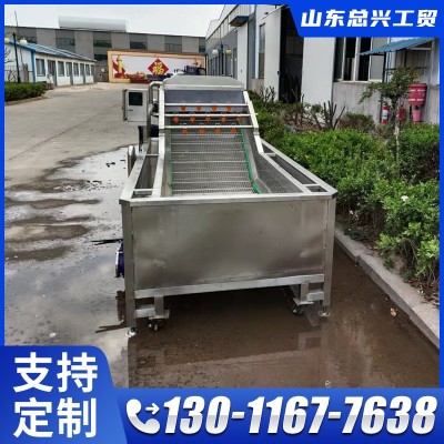 氣泡式果蔬清洗機 生菜不銹鋼噴淋式清洗機 凈菜加工清洗設(shè)備廠家