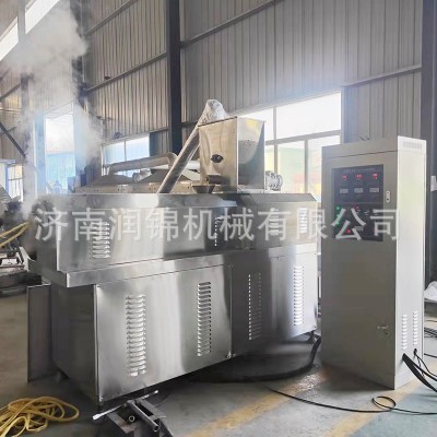 全自動(dòng)膨化食品連續(xù)油炸線 鍋巴油炸食品生產(chǎn)線設(shè)備膨化流水線