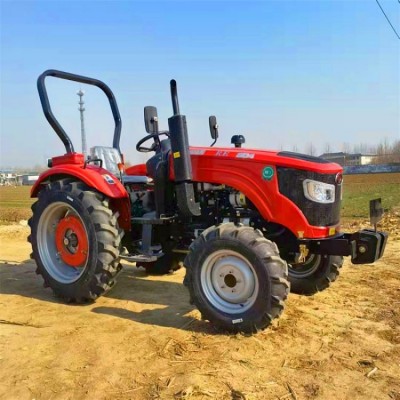 四輪504東方紅拖拉機(jī)價(jià)格 水田輪高配東方紅70馬力旋耕打田犁地機(jī)