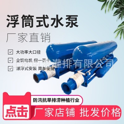 【廠家直營(yíng)】臥式高揚(yáng)程多級(jí)農(nóng)業(yè)灌溉漂浮QJ浮筒式潛水泵(浮筒)