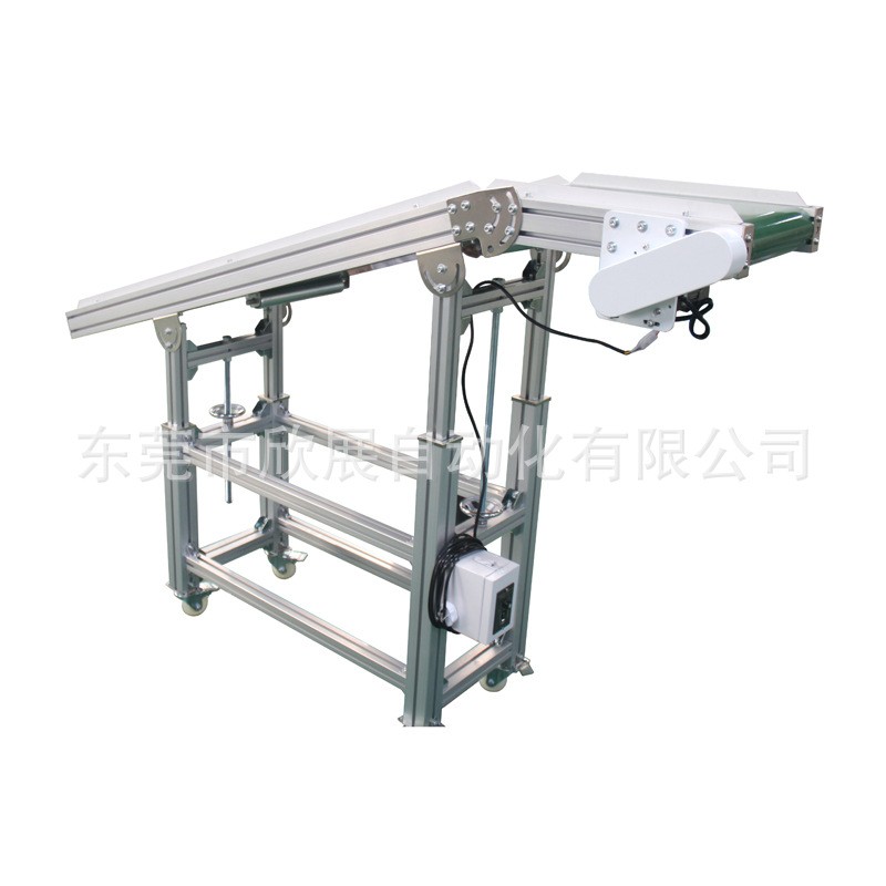 加工定制 標(biāo)準(zhǔn)輸送機 降爬坡機傳送機 鋁合金輸送帶斜坡輸送機升