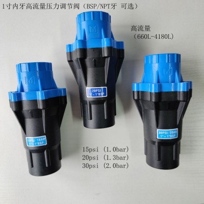 1寸灌溉調(diào)壓閥噴灌首部壓力調(diào)節(jié)閥雙內(nèi)絲噴灌機直驅(qū)式塑料減壓閥