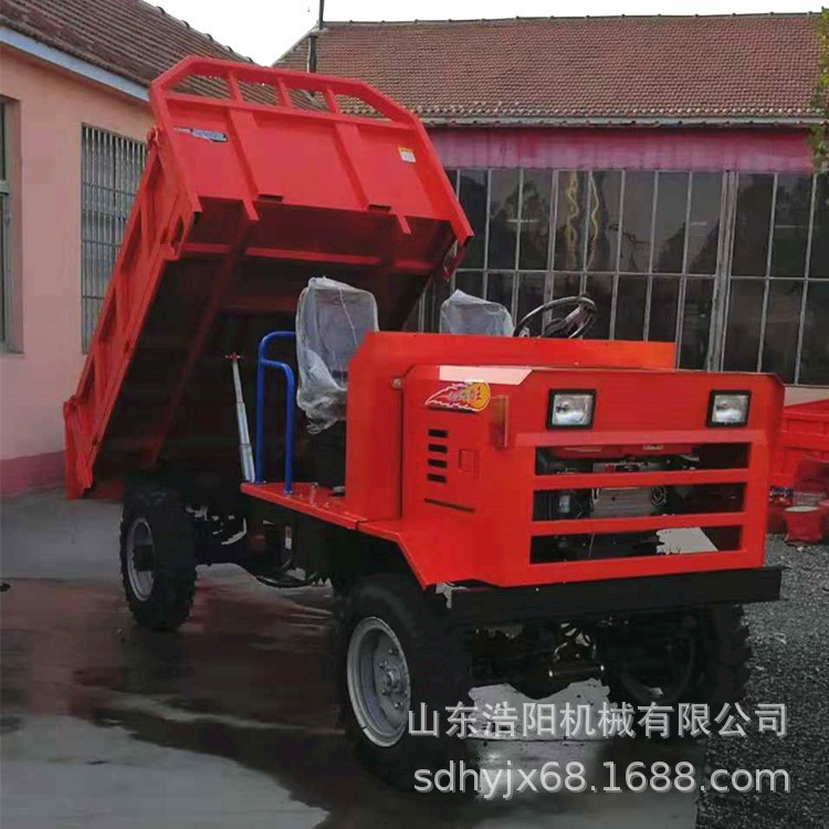 小型四輪農(nóng)用拖拉機(jī) 25馬力柴油四驅(qū)翻斗車 3T礦用四不像車浩陽