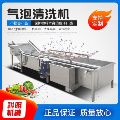 氣泡沖浪鮮筍清洗機(jī)自動(dòng)水循環(huán)龍蝦尾氣泡清洗設(shè)備 葡萄干清洗線