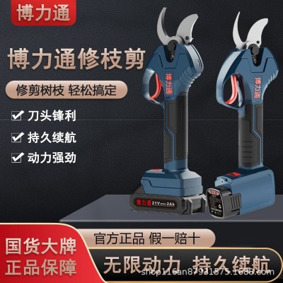 電動剪刀果樹修枝剪充電式強力園林粗枝剪刀鋰電池修剪機廠家批發(fā)