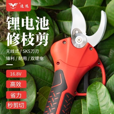 電動剪刀鋰電修枝剪園林剪果樹剪刀電動修枝剪園林果枝剪花藝剪