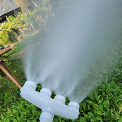 4頭1寸/1.2寸園林灑水降溫水槍農(nóng)用水泵灌溉澆水大流量噴槍噴頭