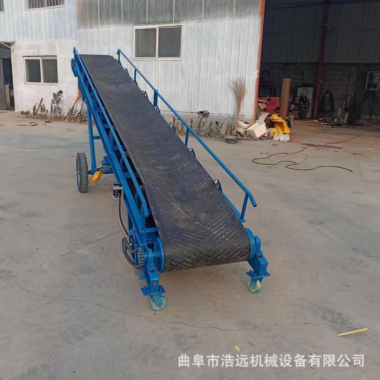 水泥袋裝橡膠皮帶輸送機移動升降上料機裝車卸貨傳送帶多少錢