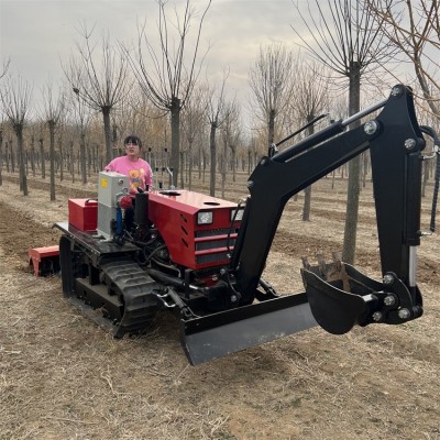 水旱兩用履帶式拖拉機 大馬力微耕機 多功能挖機推土農(nóng)用履帶耕地