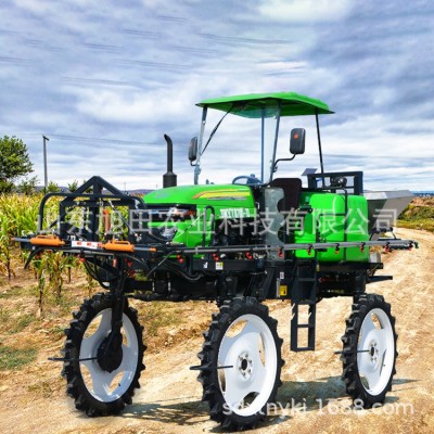 自走式旱田噴霧機 輪式水旱噴桿打藥機 柴油動力四輪打藥機