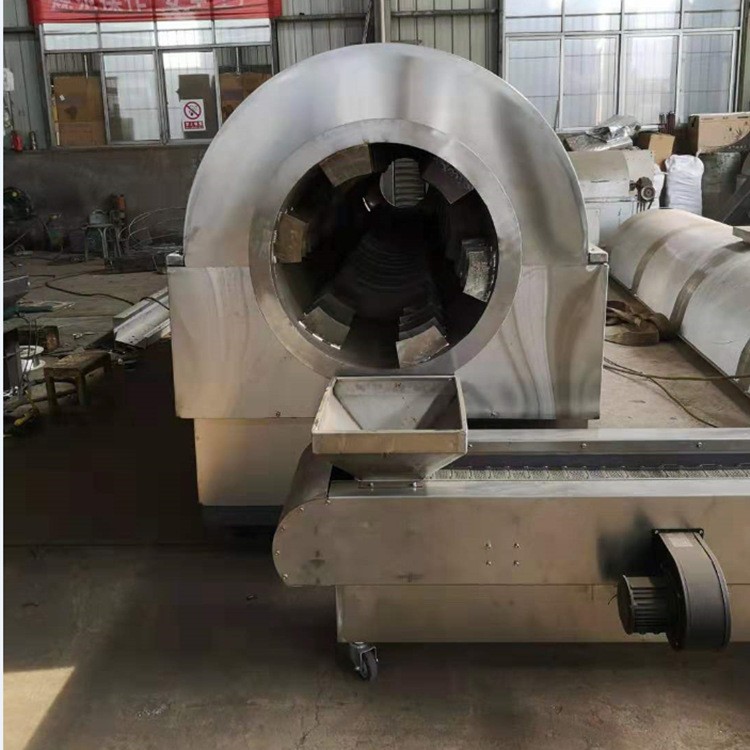 連續(xù)式電磁炒貨機 電加熱青稞滾筒炒鍋 炒花生瓜子生產線炒鍋商