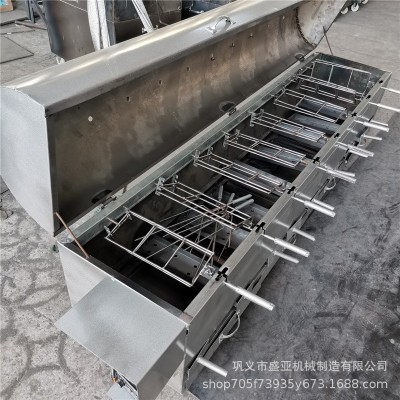 全自動(dòng)烤兔子烤爐 整只烤兔木炭燒烤爐 不銹鋼烤兔夾子贈(zèng)配方