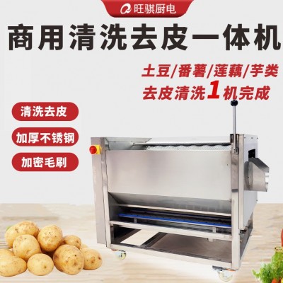 獵鷹毛刷脫皮清洗機(jī)土豆全自動(dòng)姜芋頭蓮藕蘿卜生蠔豬蹄毛棍去皮機(jī)